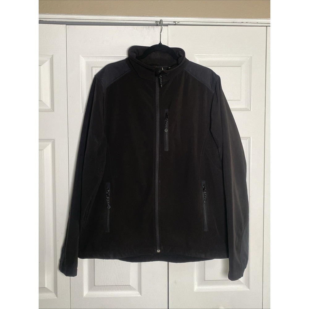 Black Diamond Mens XL Black Full Zip Jacket Soft Shell‎ Ski Jacket Fleece Lined